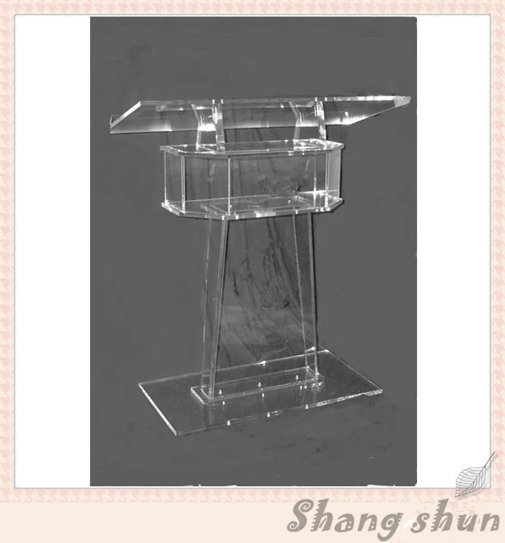 Best Price Transparent Lectern Classroom Lectern Podium Clear Acrylic Lectern Stand Modern Church Pulpit Clear Plastic Church Podium