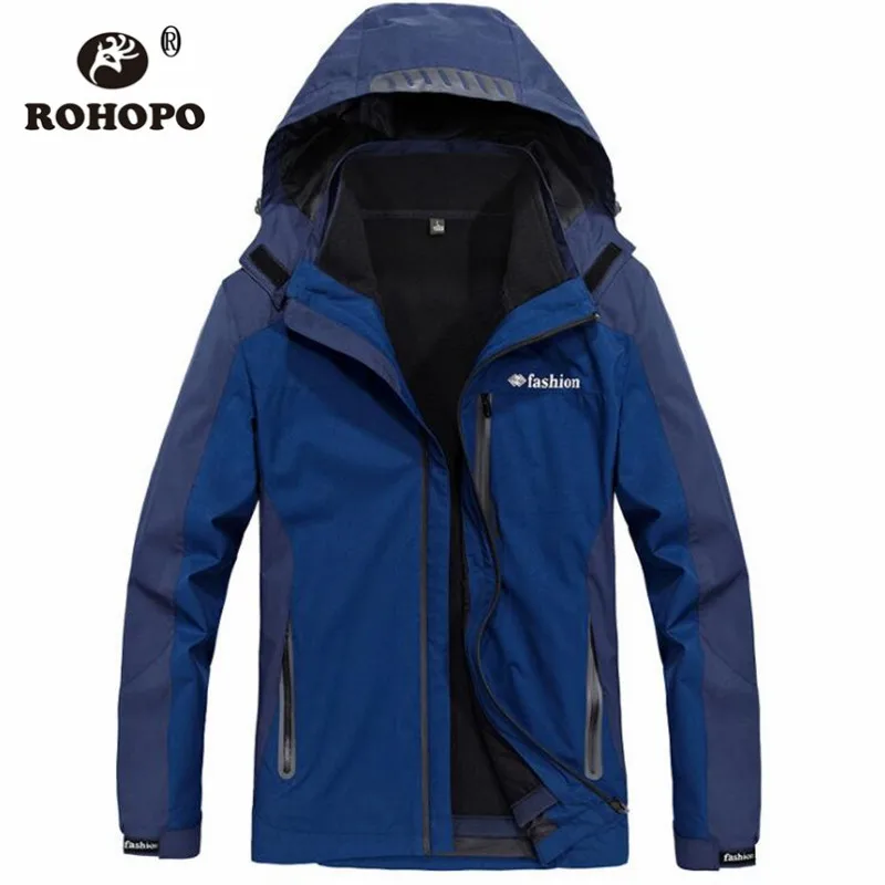 Winter Windbreaker Jacket Coat Detachable Fleece Soft Shell Winter Keep Warm Waterproof Wind Breaker Overcoat Brand Overcoat Men