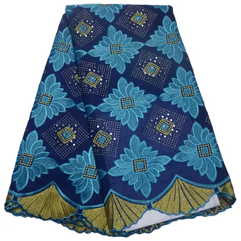 

(5yards/pc ) excellent embroidered African cotton lace fabric in grey Swiss voile lace fabric with stones for party dress CLP350