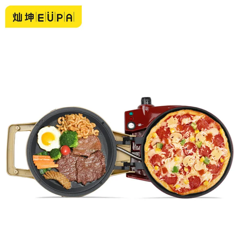 220V Multifunction Crepe Maker Pizza Maker Double-Side Household Flapjack Machine Breakfast Sandwich Maker Electric Baking Pan