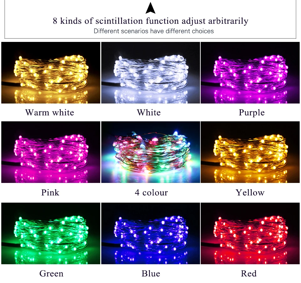 LED fairy String Lights christmas Decorative Lights outdoor christmas garland 12