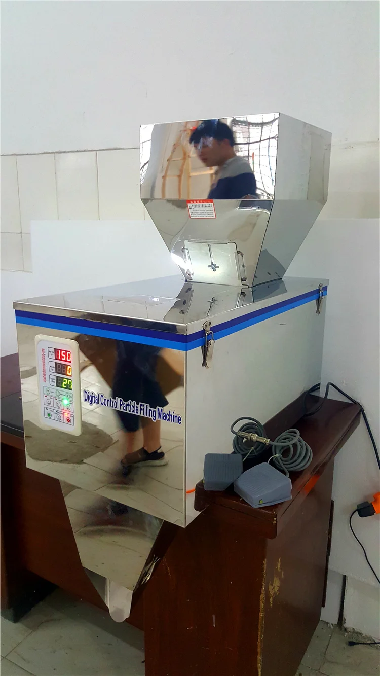 

digital 15-999g granule/powder packing macihne seeds weighing machine with table model
