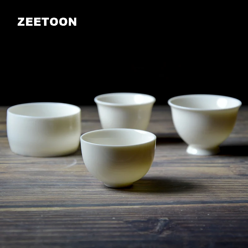 

45ml 55ml 65ml 80ml Dehua White Porcelain Tea Cup Chinese Kung Fu Tea Set Teacup Master Cup Tea Bowl Ceramic Drinkware Teaware