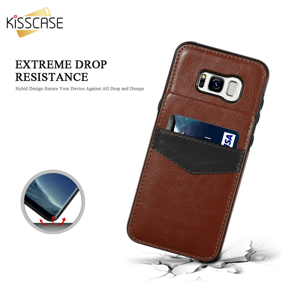 Kisscase флип Чехлы кожаный чехол для телефона samsung Galaxy Note 9 S9 S8 плюс держатель карты S6