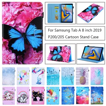 

Tablet Case for Samsung Galaxy Tab A 8 inch 2019 P200 P205 Slim Folding Flip Stand Cover PU Leather Case for SM-P200 P205 Fundas