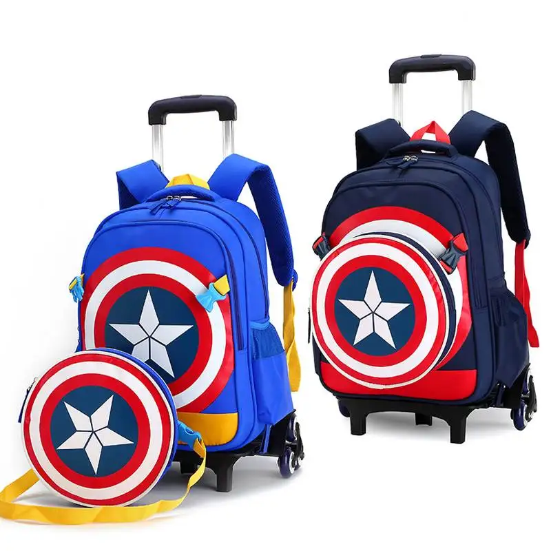 

2019 Hot Sales Removable Children School Bags with 2/3 Wheels for Girls Trolley Backpack Kids Wheeled Bookbag travel luggage