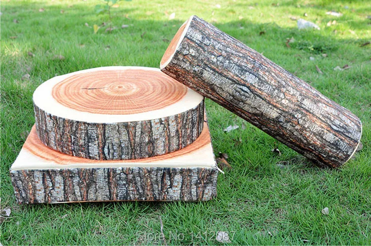 Creative imitation wooden pillow,Simulation stakes Cushion,Home Pillow Decoration/birthday Gifts