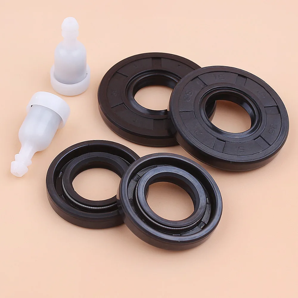 Crankcase Oil Seal Fuel Tank Vent Kit for Chinese Chainsaw 4500 5200 5800 45cc 52cc 58cc Gas Saws Spare Parts chainsaw parts kit fuel tank vent breather