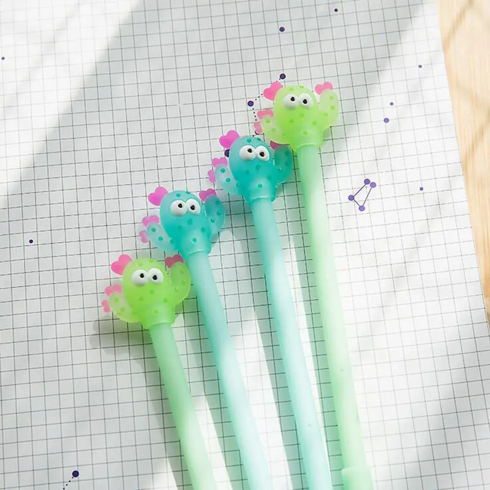 

1pcs 0.38 mm Cartoon Soldiers Cactus Gel Ink Pen Promotional Gift Stationery School & Office Supply Birthday Gift Awards Hot
