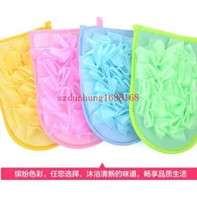 500 шт/партия с ванной Цветочные перчатки/перчатки для ванны/Пузырьковые банные цветы маленькая губчатое полотенце для купания
