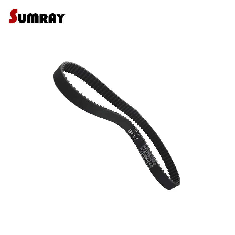 

SUMRAY HTD5M Timing Belt 5M-500/505/510/515/520/525/530/535/540mm Pitch Length 5mm Pitch Transmission Pulley Belt For CNC