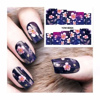 New Fashion Chic Pattern DIY Water Transfer Nail Art Stickers Decals Wraps Salon Beauty Manicure Styling Tool 8064