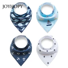 4 шт./лот Детские хлопковые нагрудники Дети Симпатичные Печать мягкой бандана новорожденных шарф с треугольниками для малышей младенцев отрыжка Полотна Слюна Тау