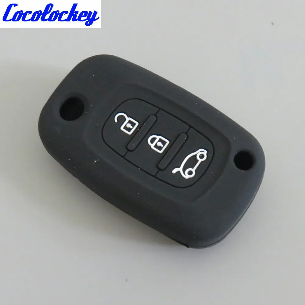 Cocolockey силиконовый чехол для автомобильного ключа RENAULT Clio Megane Kangoo Modus откидной
