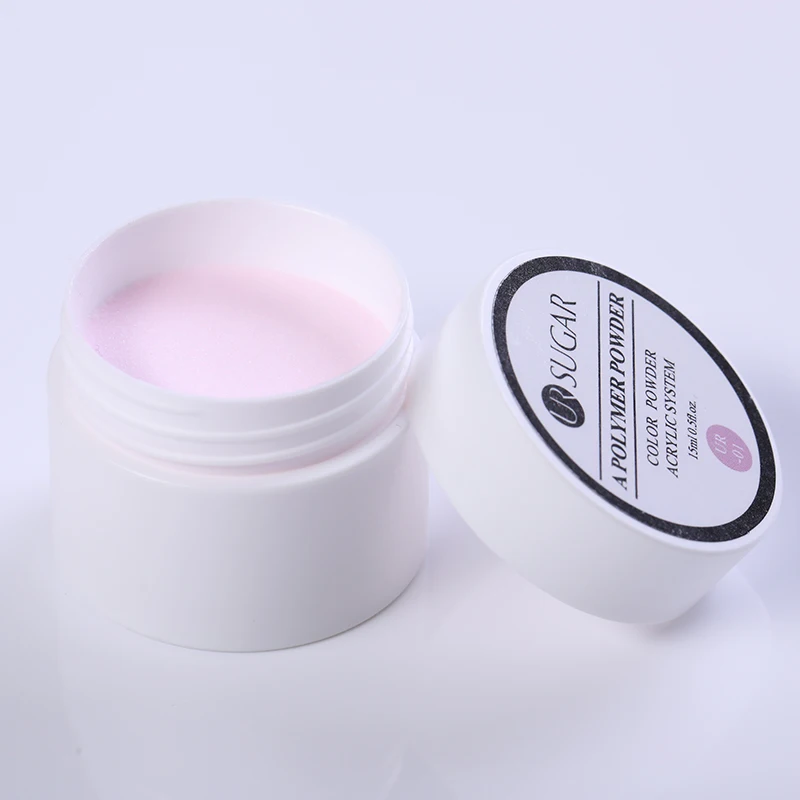 UR SUGAR 15ml Acrylic Powder Crystal Nail Art Tip Builder Transparent Powder Crystal Liquid Manicure Pink White Clear