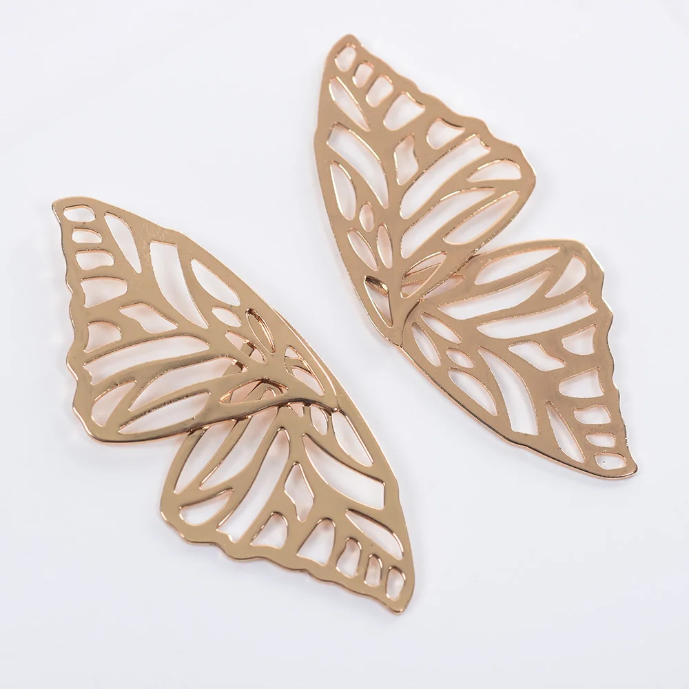 

PPG&PGG New Summer Vacation Shell Butterfly Metal Maxi Drop Earrings Designs Wholesale Party Statement Gold Punk Jewelry