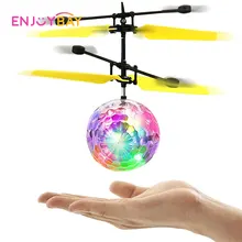 Enjoybay летающий мяч Light-Up игрушки Инфракрасный Индукционная дистанционного Управление Вертолет НЛО руку Управление Радиоуправляемый Дрон Сенсор w/ светодиодный детские игрушки