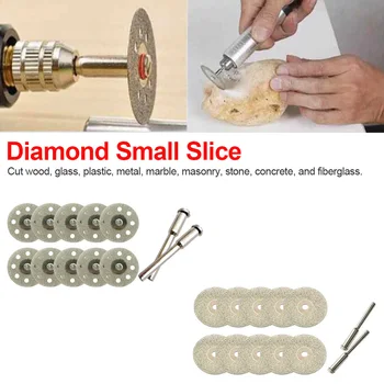 

10PCS Diamond Cutting Discs Rotary Tool 22 /30 mm Circular Saw Blades Cutting Discs Mandrel for Dremel Cut off