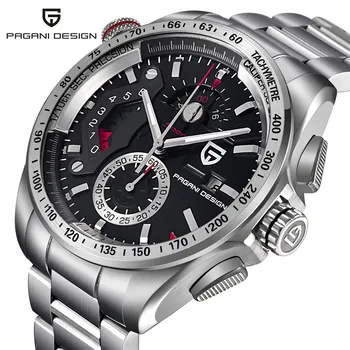 

2020 Pagani Design Stainless Steel Classic Watch Leather Quartz Watches Men Sports Calendar Waterproof Clock Relogio Masculino