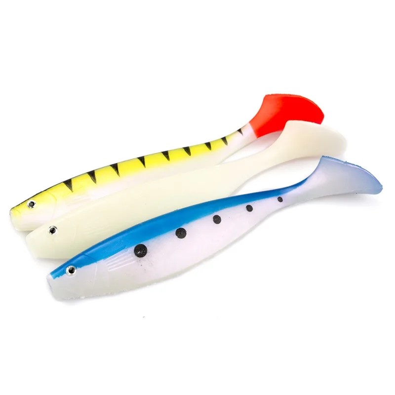 

1PCS 24CM Handmade Soft Bait Fish Fishing Lure Paddle Tail Manual Silicone Bass Minnow Bait Soft Plastic Lure