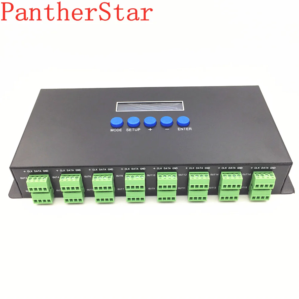 

WARFORD LED Lights Controlers 16 Channels Artnet To SPI /DMX Pixel Light Controller 340pixels*16CH+two ports(2x512) DC5V-24V