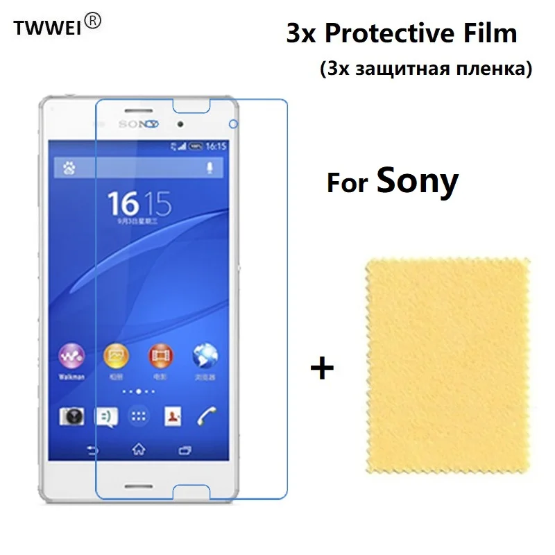 

3x Protective Film for Sony Xperia Z5 Premium Z4 Z2 Z3 Z1 Compact (Not Glass) Screen Protector for Sony M4 Aqua M5 M2 Film Foil