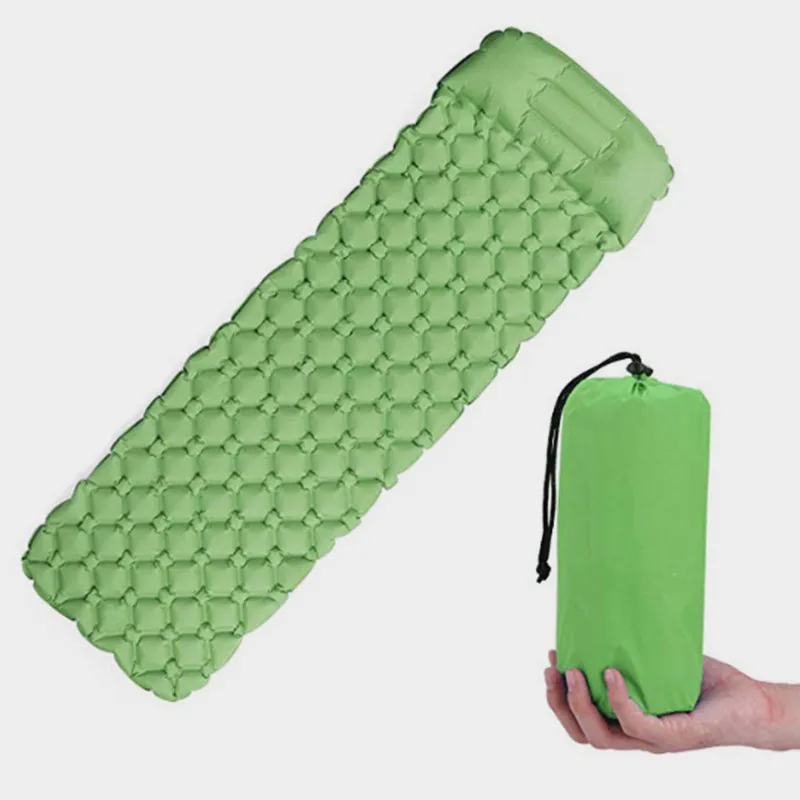 التخييم حصيرة خفيفة TPU نفخ بساط نوم للطي في الهواء الطلق نزهة الشاطئ مرتبة هوائية السفر المشي سادة التخييم سرير هوائي