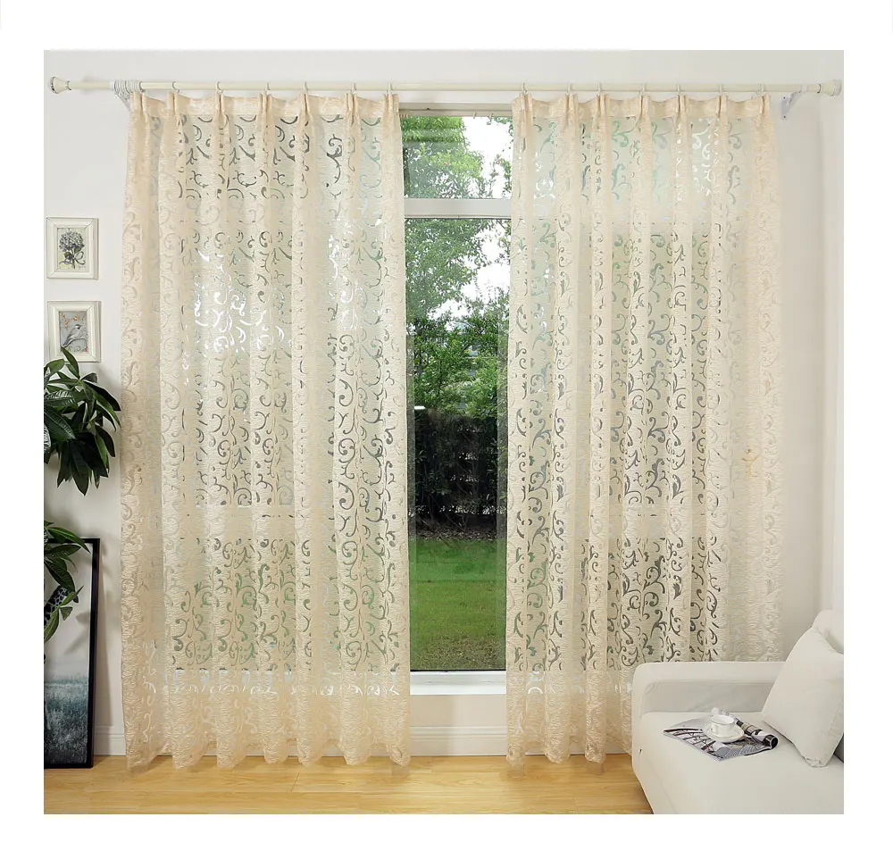 NAPEARL 1 Piece European Style Jacquard Curtain for Home Window Treatments Short Kitchen Modern Living Room Ready Made