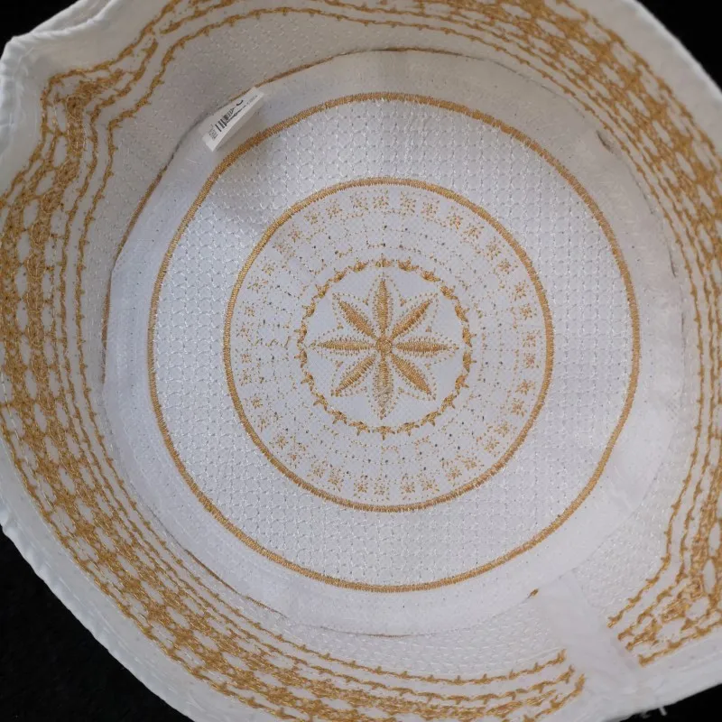 60cm Yellow Yarmulke Kippah Prayer Hijab Hats Bonnet Satin Bonnet Musulman Saudi Arabia Cap Mens Jewish Kippah Yarmulke Kipa Cap