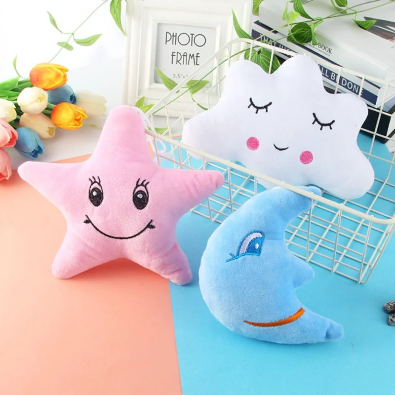 

2018 star moon clouds baby pillow plush baby room decor bedding crib decoration infantil pillow doll cat Emoticon Pillow cushion