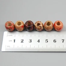 Бусинка для дредов деревянные бисерные плетеные трубчатая манжета Клип кольцо трубки плетеные эластичные аксессуары для волос Эластичные аксессуары для волос