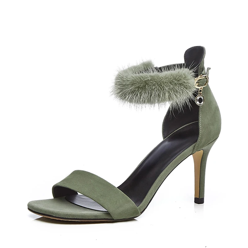 Verde Abierta Sandalias Mujer Stilettos 2018 Verano green Talones Señoras Cm Correa Black Cubierta pink Moda Furtado Zapatos 9 Tacones Arden Tobillo Punta Para 7WBPZW