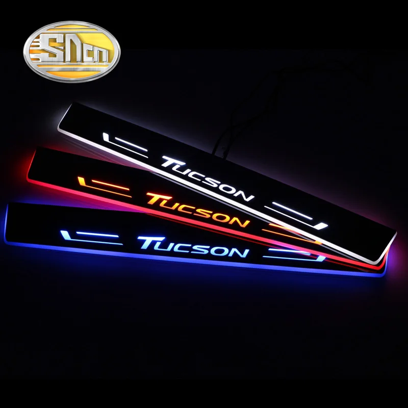 

SNCN Waterproof Acrylic Moving LED Welcome Pedal Scuff Plate Pedal Door Sill Pathway Light For Hyundai Tucson 2015 2016 - 2018