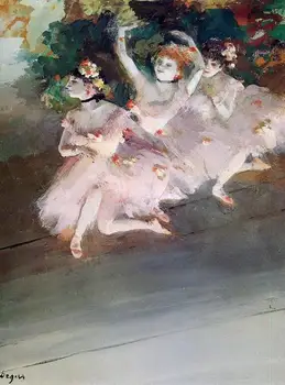 

High quality Oil painting Canvas Reproductions Three Ballet Dancers (1879) By Edgar Degas hand painted