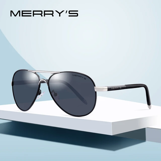 MERRYS Для мужчин Classic Pilot Sunglasses HD поляризованные Алюминий вождения солнцезащитные очки Роскошные оттенки UV400 S8513
