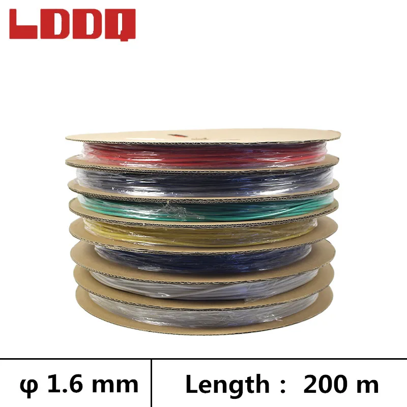 LDDQ 200m 31 Heat shrink tube adhesive with glue 1.6mm Cable sleeve shrinkable tubing gaine