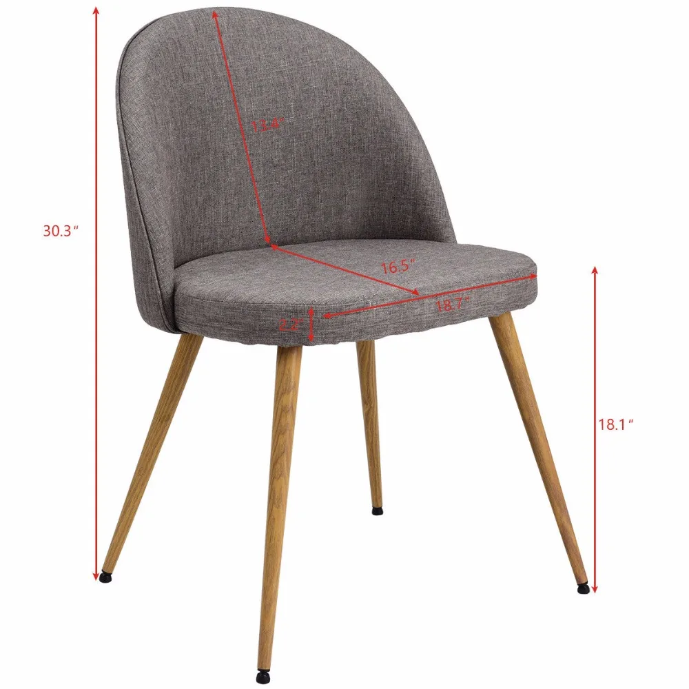 Goplus Set of 4 Fabric Cushion Seat Accent Arm Chair Modern Dining Chair Metal Leg Living Room Kitchen Furniture HW56676 Goplus Set of 4 Fabric Cushion Seat Accent Arm Chair Modern Dining Chair Metal Leg Living Room Kitchen Furniture HW56676
