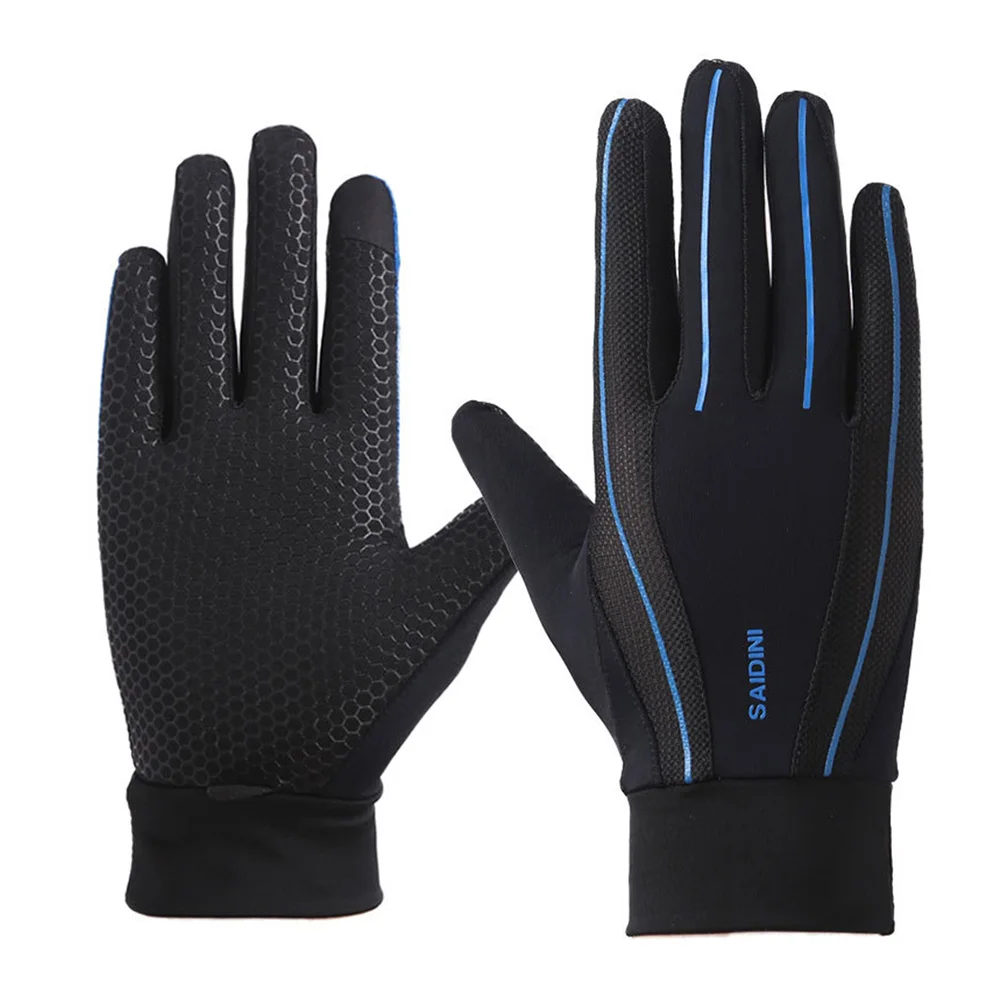Мужские перчатки для велоспорта с сенсорным экраном дышащие силиконовые противоскользящие перчатки для горного велосипеда B2Cshop - Цвет: Black size L