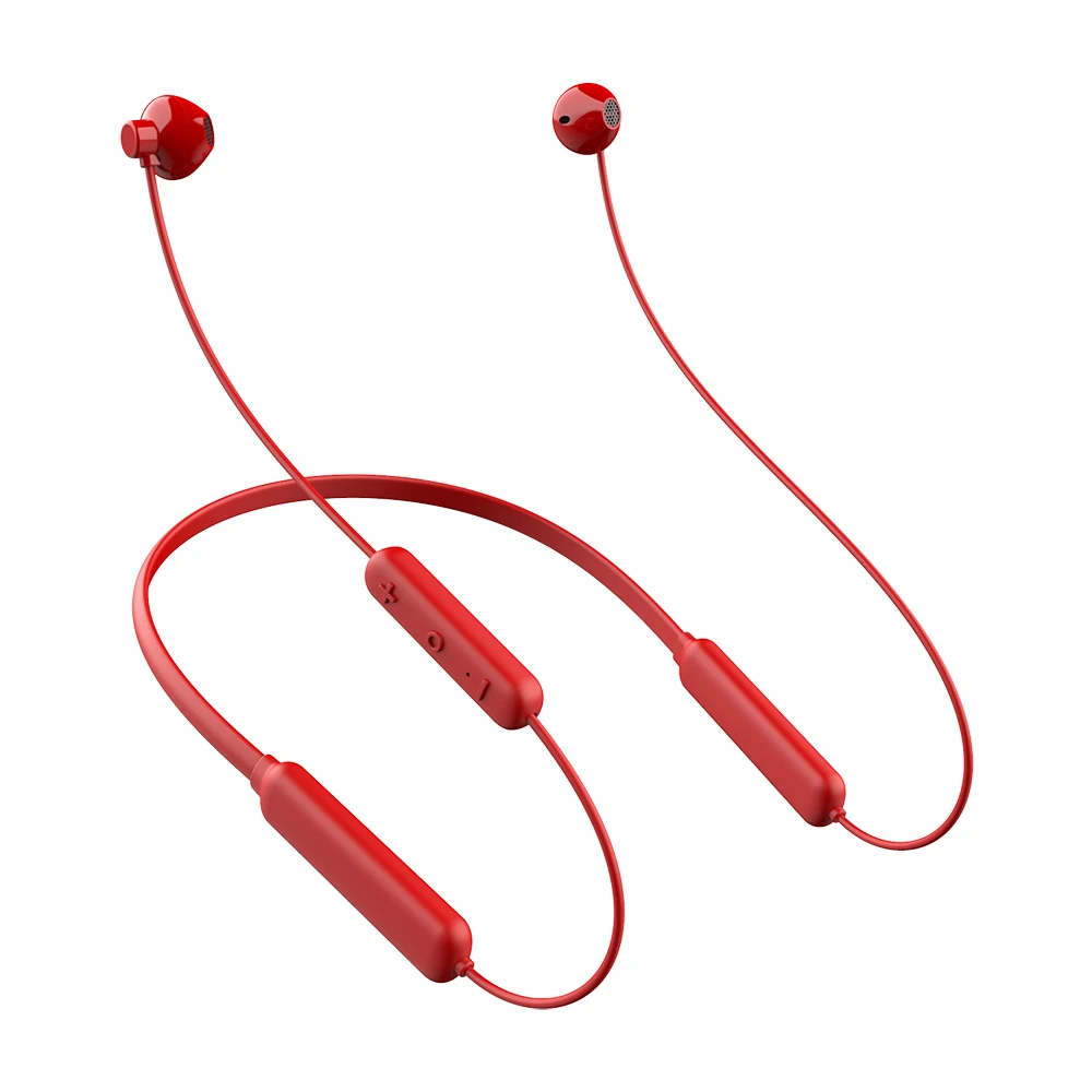 Bluetooth наушники V5.0+ EDR двойная защита от аккумулятора Спортивные наушники Bluetooth для бега 20 часов рабочего времени гарнитура - Цвет: Red