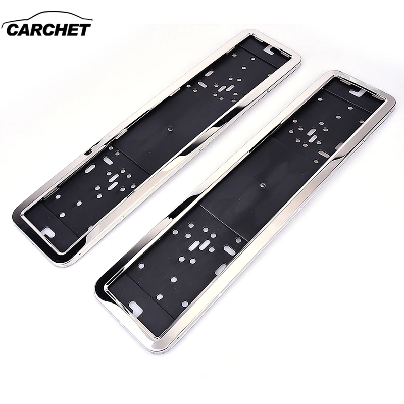 

CARCHET License Plate Holder Frame European UK EU German Russian stainless steel Black Number License Plate Bracket Frame Holder