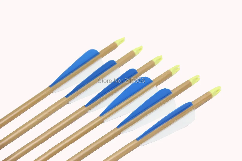 Longbowmaker 12PCS 33 Inches Fiberglass Target Practice Arrows WFG2