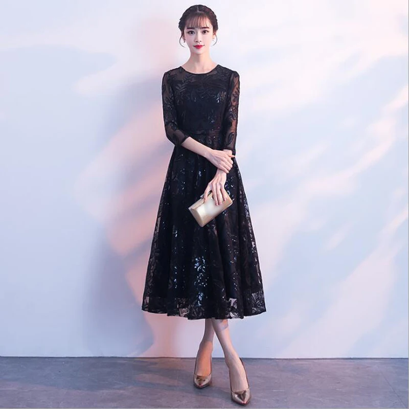 Lantejoulas Vestidos de Noite Elegante da Festa