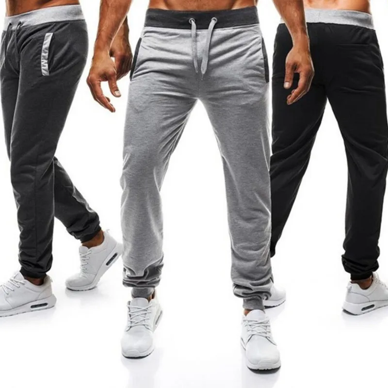 

New Fitness Men Sportswear Black Gyms Jogger Track Joggers Skinny Sweatpants Trousers 2019 Spring Summer Casual Pants Plus Size