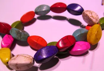 

wholesale discount 10x20mm 5strands turquoise beads cubic tube twist multicolor jewelry focal