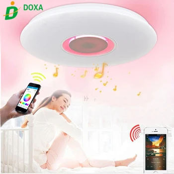 

2017 New Dimmable APP Bluetooth LED Ceiling Light Smartphone Control Color Music modern Led ceiling lamparas de techo luminara