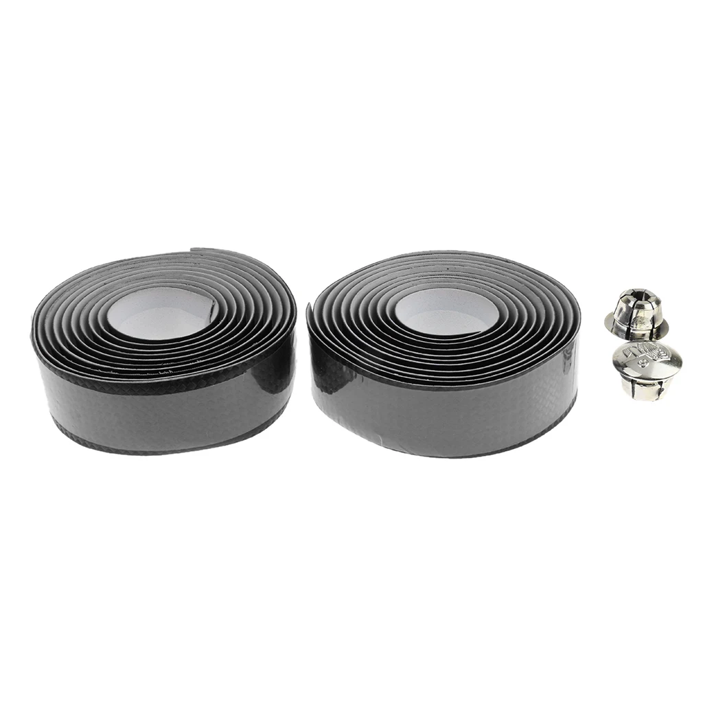 buy 1Pair Road Bike Bicycle Cork Handlebar Grip Tape Wrap With 2 Bar Plugs Black Flexible Waterproof Wear resistant Handle Bar Tapes