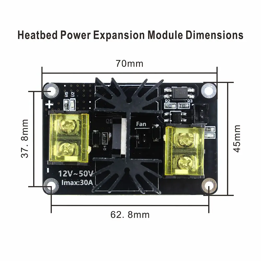 

Add-on Heated Bed Power Expansion Module Hot Bed Module High Power MOS Tube Module with Cable Tube