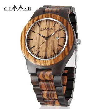 

Watches Men Rreloj Hombre Mixed Color wood watch man, Luxury Casual Wooden Business Fashion Luxury Wood Watch Male clock relogio