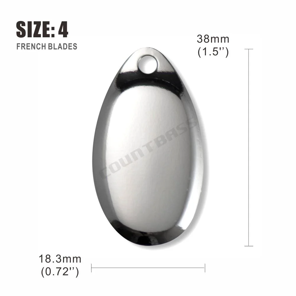 50PCS Size 4 38*19.5mm Nickel French Blades Smooth Finish,Diy