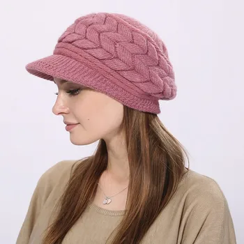 Women Skullies Caps Wool Warm Hat Winter Beanies 1